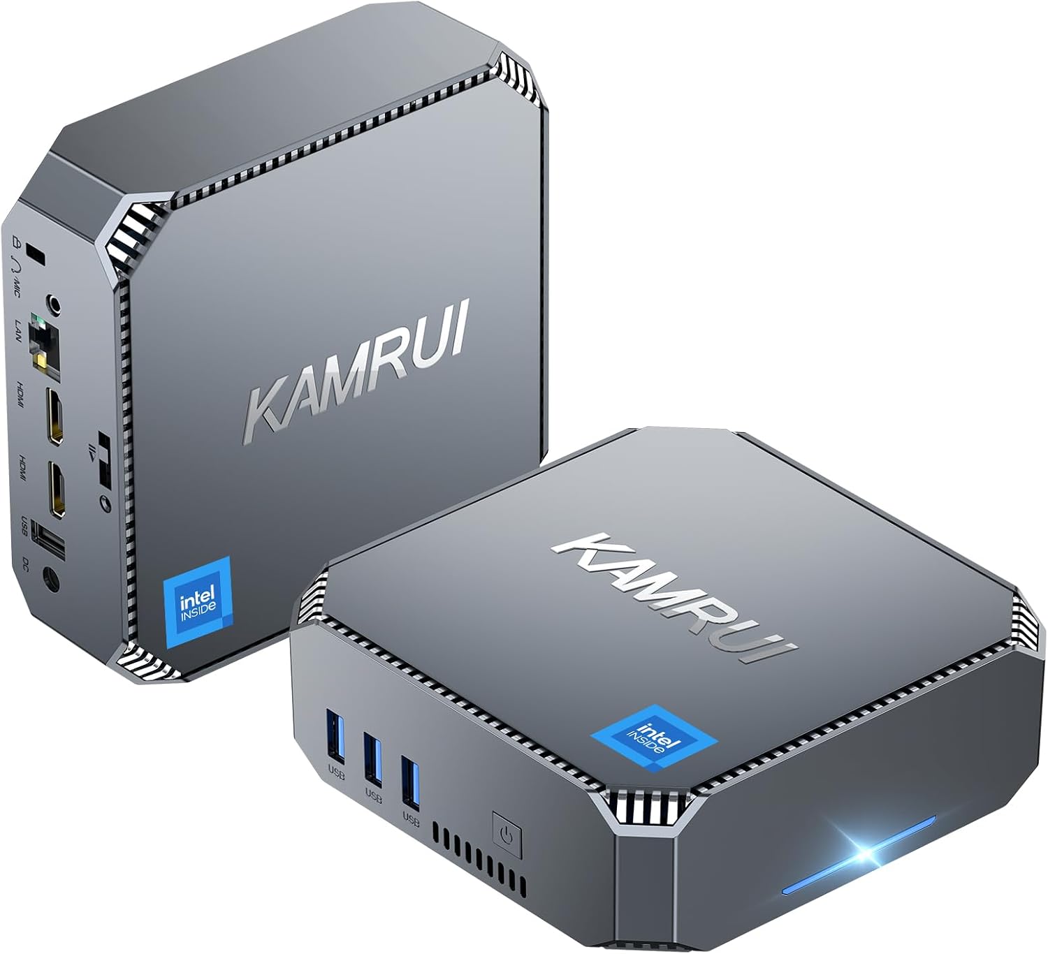 KAMRUI AK2 Plus Mini PC，Intel 12th Gen Alder Lake- N100up to 3.4GHz Mini Desktop Computers，16GB DDR4 RAM 1TB M.2 NVME SSD Micro PC，Support Dual HDMI 4K UHDWiFi5BT4.2 for Home School Office