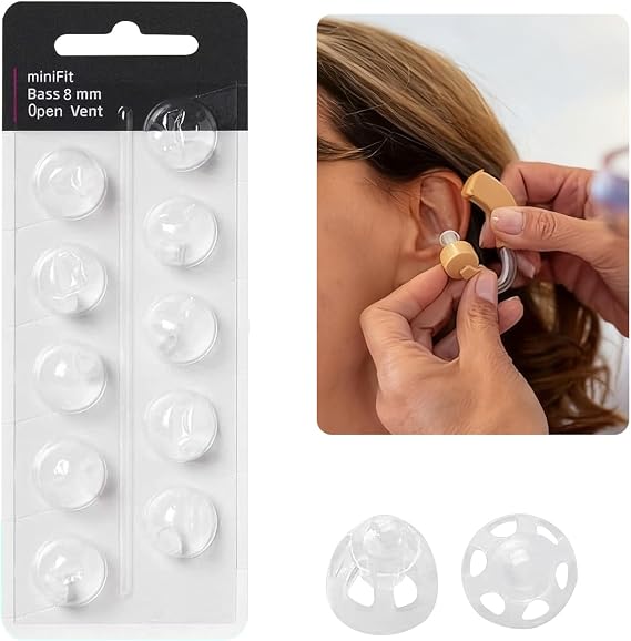 10 Hearing Aid Domes, 8 mm, Compatible with Oticon RIC Models