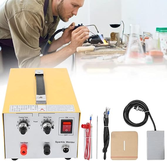 Laser Welding Machine 80A 400W 110/220V 0.5-1mm Welding Range,Jewelry Welding Machine,Butt Welder Welding Ring Machine Gold And Silver Necklace Welding for Welding Jewelry