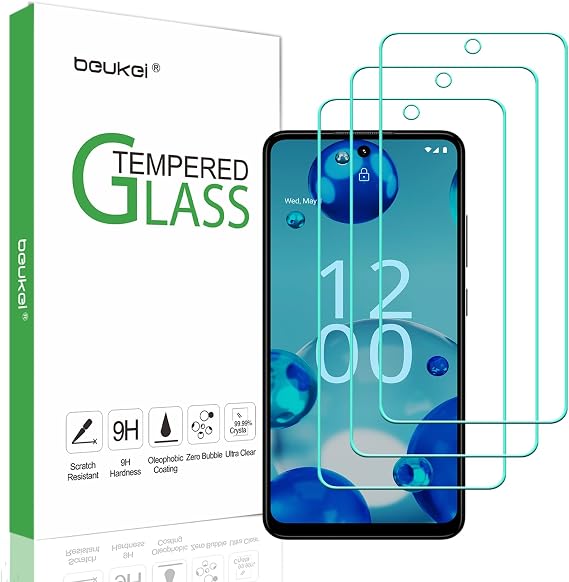 (3 Pack) Designed for HMD Vibe Screen Protector Tempered Glass, Anti Scratch, Bubble Free