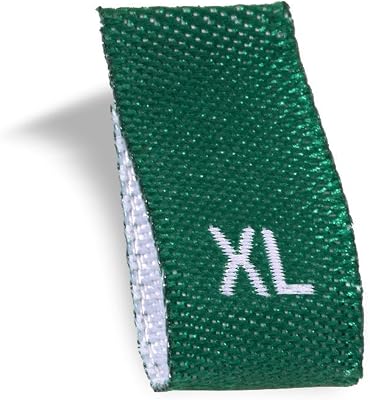 Wunderlabel Adult Size Label Woven Crafting Craft Art Fashion Ribbon Ribbons Tag for Clothing Sewing Sew on Clothes Garment Fabric Material Embroidered Label Labels Tags, Green, XL 100 Labels