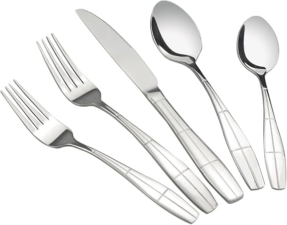80 Pieces Stainless Steel Flatware set, Knives Forks Spoons