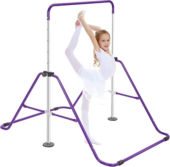 Adjustable Gymnastics Training Bar - Indoor/Outdoor Horizontal Kip Bar for Home Use - Professional Grade Gymnastics Equipment with Sturdy Steel Frame