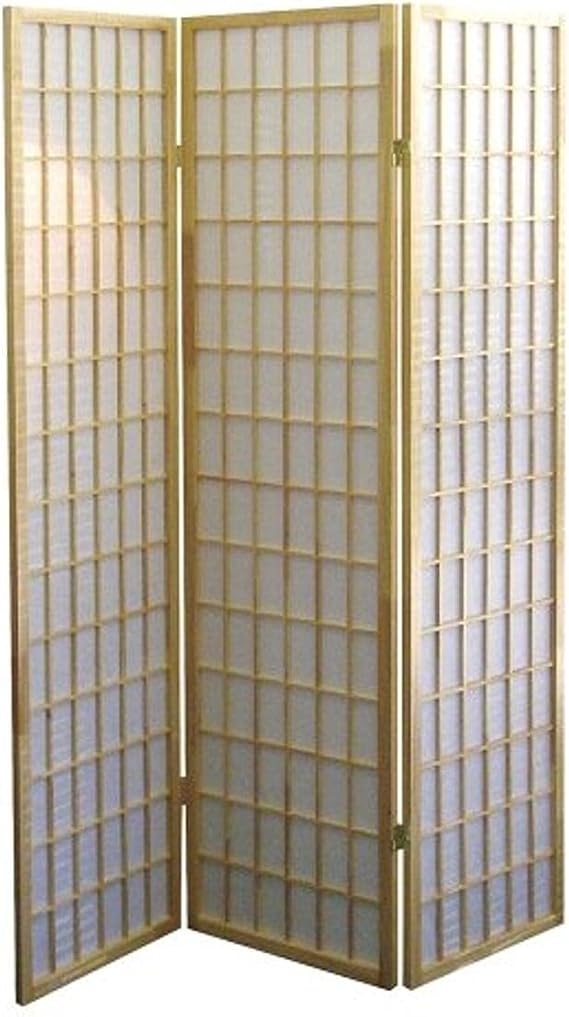 ORE International 3-Panel Room Divider, Natural