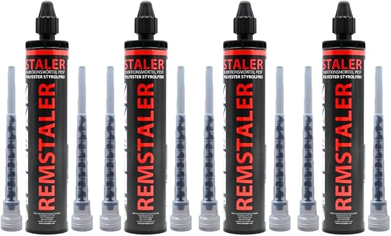 4 x Remstaler composite mortar 300 ml highest quality made in Germany injection mortar assembly mortar styrene-free