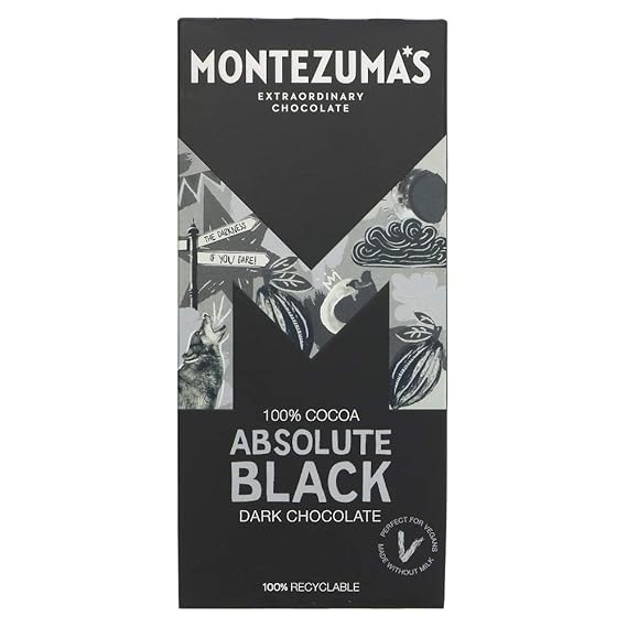 Absolute Black Dark Chocolate 100 Per Cent Cocoa 90g