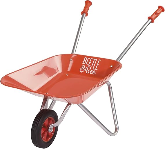 Toysmith Beetle & Bee, Kids 32" Wheelbarrow, FSC Certified, For Boys & Girls Ages 3+
