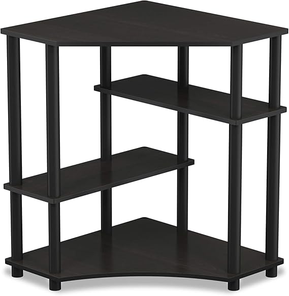Furinno Turn-N-Tube Toolless Corner Desk, Gaming Desk, Espresso