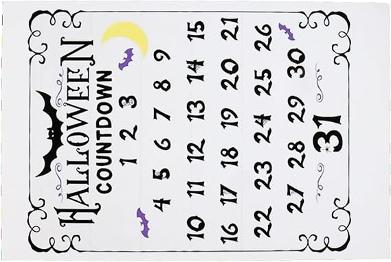 PRETYZOOM Halloween Countdown Calendar Halloween Decorations Advent Calendar for Home for Timely Reminders and Festive Atmosphere
