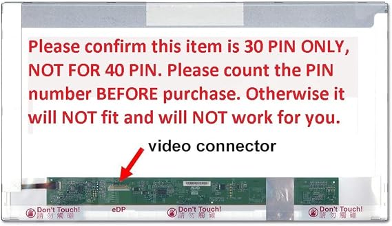 New Screen Replacement for B173RTN01.1 30 PIN HD+ 1600x900 LCD LED Display Panel
