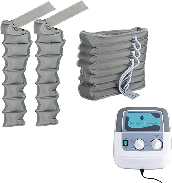 Electric Leg Air Compression Massager,Lipedema Legs Treatment Massager,8-Cavity Leg Massagers Pneumatic Wave Device Pressotherapy Boots Relax Instrument,Lymphedema Pump,Pressotherapy Boots