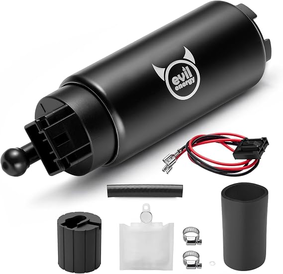 EVIL ENERGY EFI 255LPH Electric Intank Fuel Pump High Flow 43 PSI Kit | 12V DC EFI Systems, Gasoline Only, 15-90 PSI Operating Range, Pressure Set by Regulator