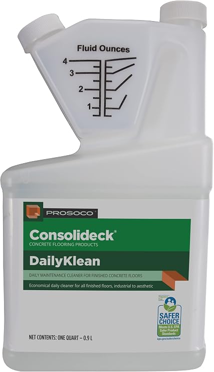 Prosoco DailyKlean | Economical daily maintenance cleaner for concrete floors - Trusted by Professionals (1-Gallon) (1 Quart)