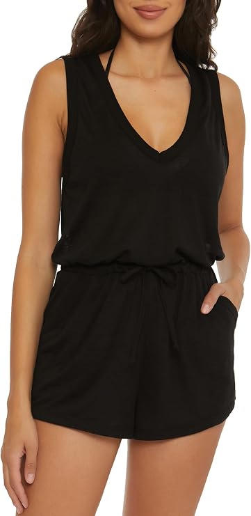 BECCA Beach Date Romper with Pockets Cover-up