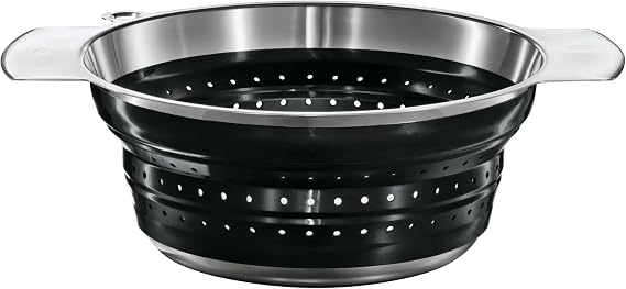Rosle 24 cm Foldable Colander, Black