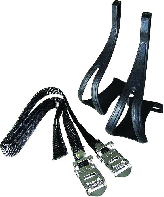 Action Black Plastic Toe Clip w/Strap