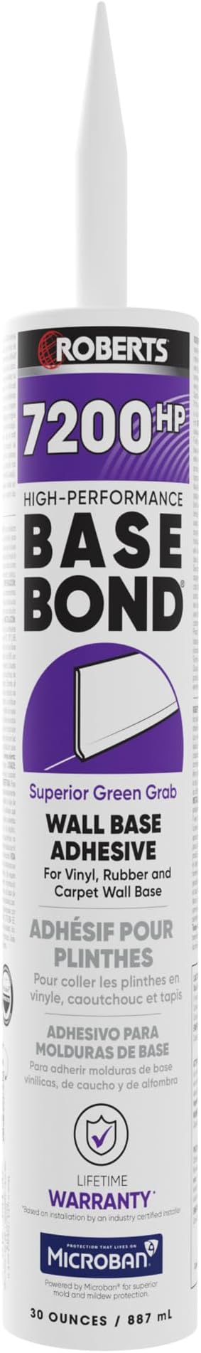 Roberts High-Performance Base Bond Wall Base Adhesive - 30 Oz. (887 mL)