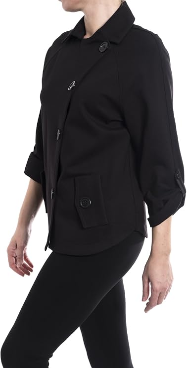 Joseph Ribkoff Black Double Breasted Jacket Style 174304 Size 12