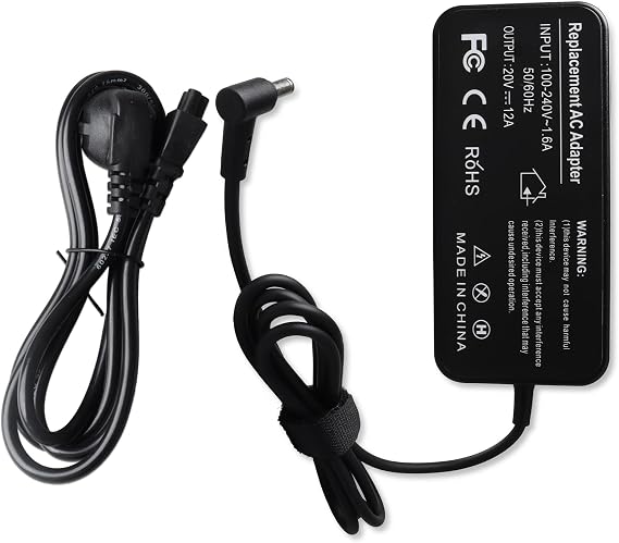 240W Laptop Charger for ASUS ROG Strix G15 G17 G513QM G513QR G713QR ROG Strix Scar 15 17 G533 G733 G733QM ROG Zephyrus M16 GU603 Adapter for Asus ROG Zephyrus S11 7 M16 MG16 G15 (6.0 x 3.7 mm)
