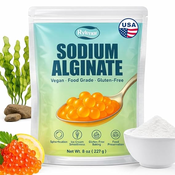 8 oz Pure Sodium Alginate Powder Food Grade for Spherification Caviar