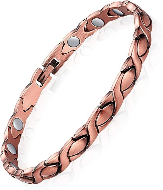 Feraco 99.99% Pure Copper Magnetic Anklets for Women