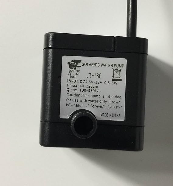 MarineColor DC 12V Small Water Pump for Aquarium Auto Top Off ATO System Water Filler Controller Submersible Pump 12V DC Power Supply