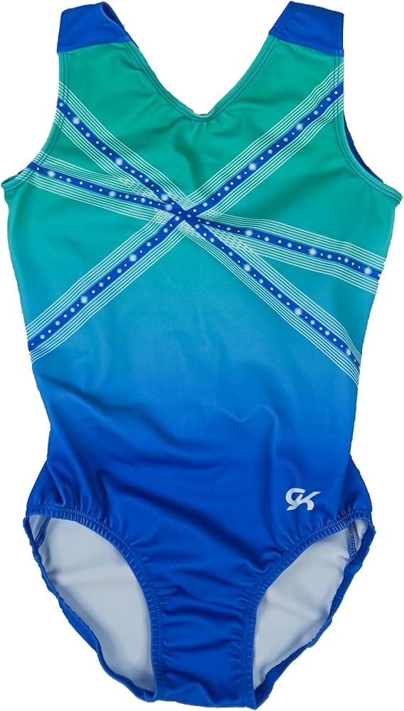 GK Glitz & Glam Gymnastics Leotard for Girls with Matching Scrunchie