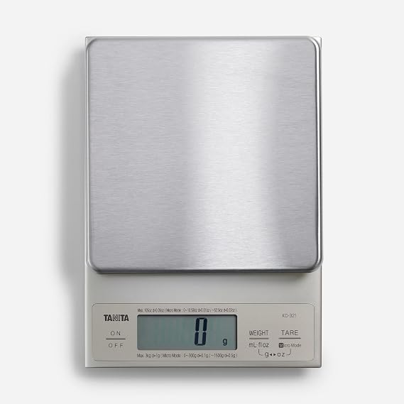 TANITA 3 Kg KD-321 Digital Kitchen Scale, Silver