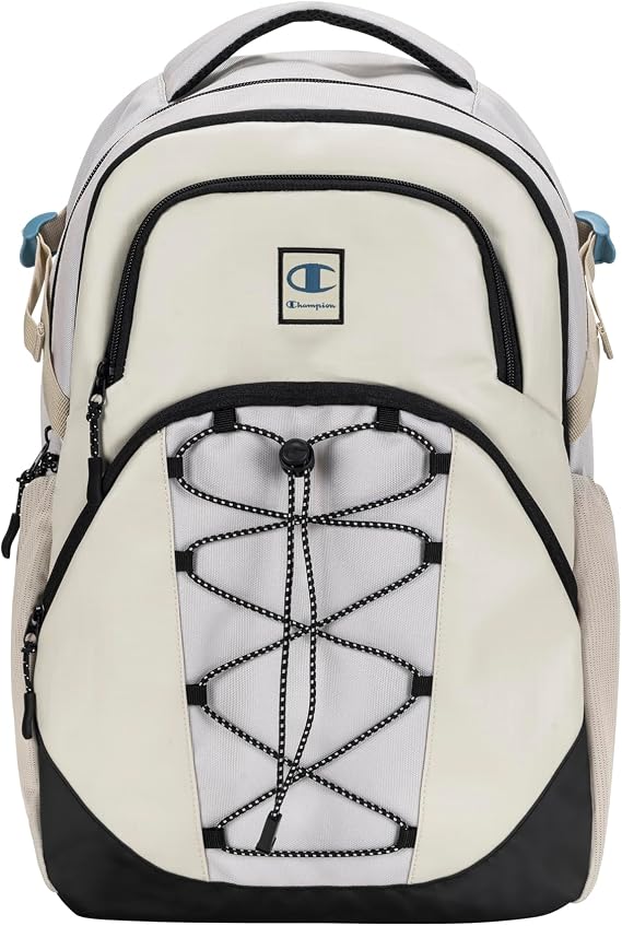 Champion Summit Backpack with Padded Straps, Sternum Strap, Waist Strap, Laptop Compartment for Travel, Outdoor, Commute, Autumn Beige, One Size