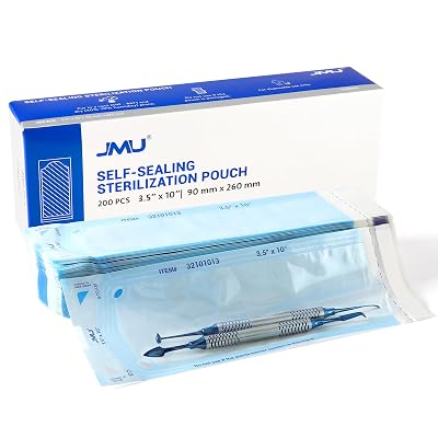 JMU Self Seal Sterilization Pouches 3.5 x 10, Sterilization Bags 200 per Box