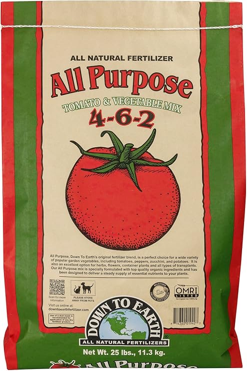 Down To Earth All Natural Fertilizers Organic All Purpose - 4-6-2, 25 lb
