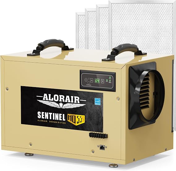 ALORAIR 120 PPD Commercial Dehumidifier + MERV-8 Filter Replacement Set,Energy Star Certified Crawlspace Commercial Dehumidifier for Basement