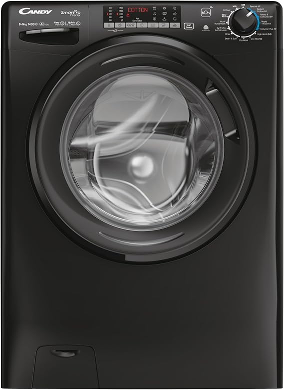 Candy Washer Dryer, 8kg Wash + 5kg Dry, Black, A/D Rated, 1400 RPM [Energy Class D]