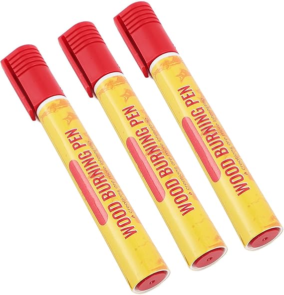 Rengue Scorch Pen Marker Wood Burning Marker Pen Wood Burn Paste with High Temperature Tip for Artistic Creation on Surfaces