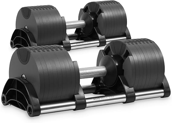 Genuine Product, 70.5 lbs 32 kg, 4.4 lbs 2 kg, Set of 2, 16 Levels, Variable, Black