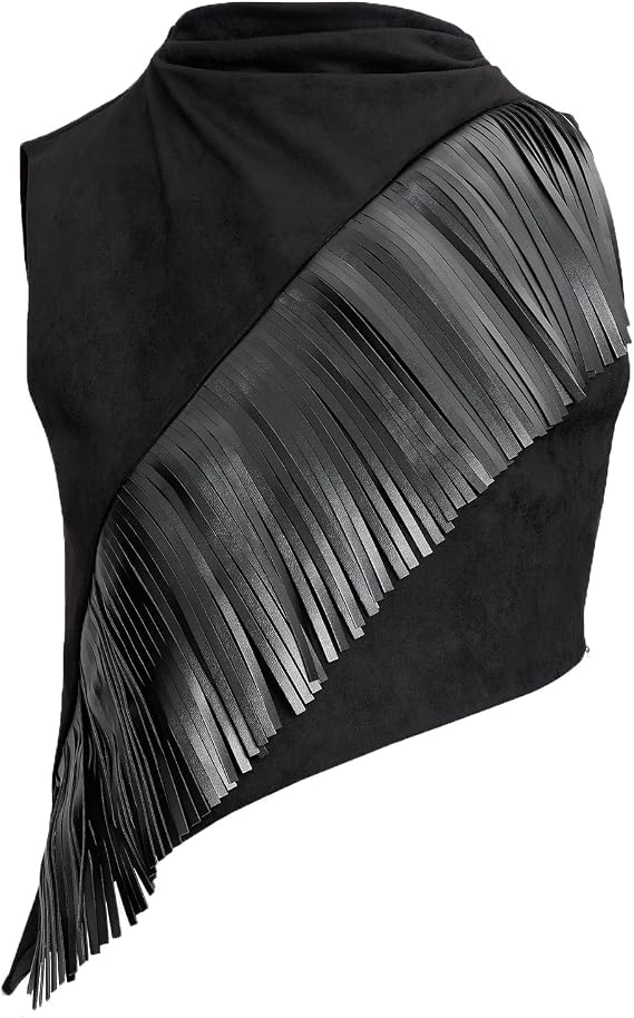 JW PEI Women's Adeline Asymmetric Fringe Sueded Top