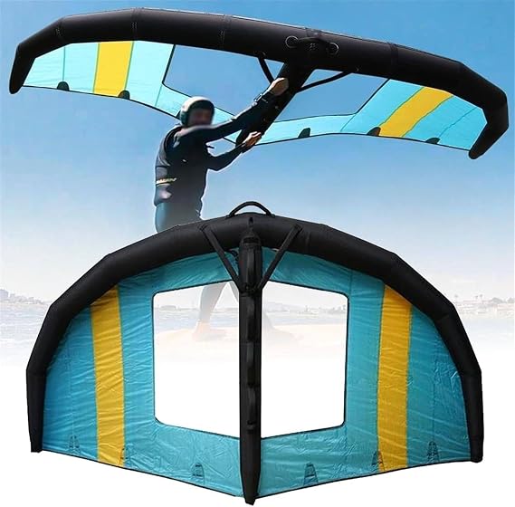Inflatable Wind Wing for Handheld Surfing, SUP and Foil Boards, 4m2 Size, Lightweight and Portable Wing Sail for Water Sports Fun