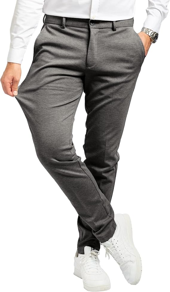 Performance Pants Chino Trousers Men's Stretch Slim Fit Summer Trousers Suit Trousers