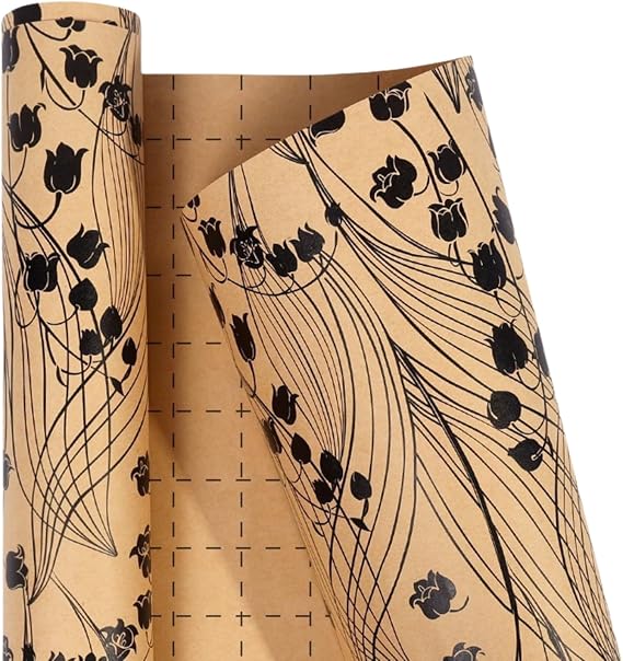 Floral Wrapping Paper, Gift Wrap for Birthday Party Wedding Bridal Shower