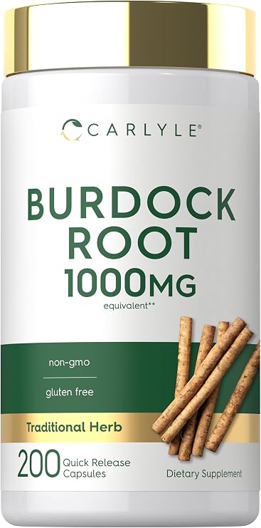 Carlyle Burdock Root Supplement | 200 Capsules | Arctium Lappa Extract | Traditional Herb | Non-GMO & Gluten Free