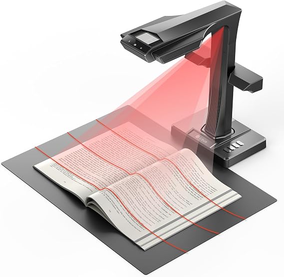 CZUR ET Max 38MP Auto Enhance Book Scanner A3/A4 Document Scanner | 38MP HD Camera Auto Enhance Mode Laser-based Auto Curve Flattening 180+ OCR Languages Universities Offices Libraries