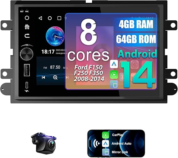 8 Core 4G+64G Car Radio Stereo for Ford F150 2004-2008, F250 F350 2006-2014