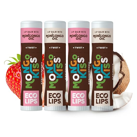 Eco Lips Mongo Kiss USDA Organic Lip Balm, 4-Pack