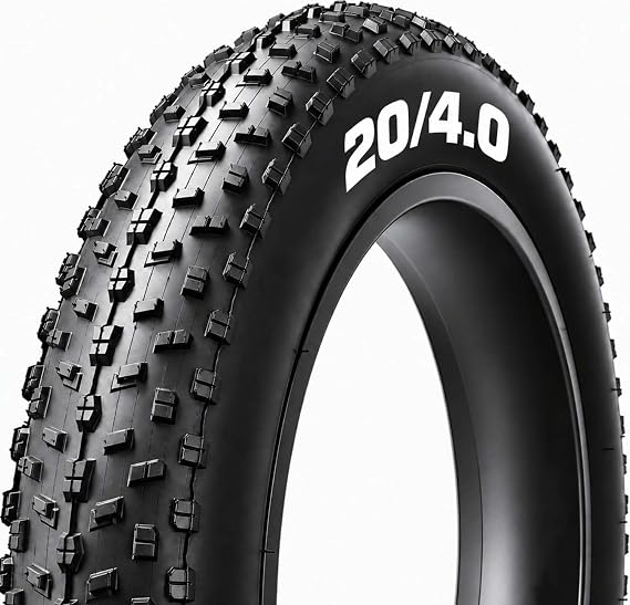 20x4 /26x4 Fat Bike Tire Replacement Kit, 20x4.0 /26x4.0 Inch Electric Bicycle Snow Mountain E-Bike Tires, Folding Ebike Fat Tire Tubes and Tire Levers Compatible Wide Mountain Snow Bike Tires