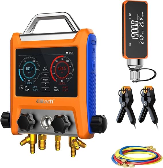 Elitech EMG-40VPro 4-Valve HVAC Manifold w/Wireless VGW-mini
