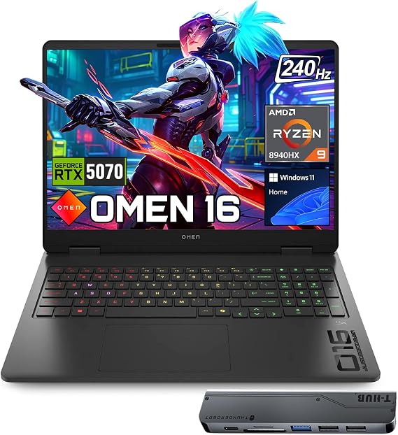 HP OMEN RTX 5070 AMD Ryzen 9 8940HX 240Hz Gaming Laptop