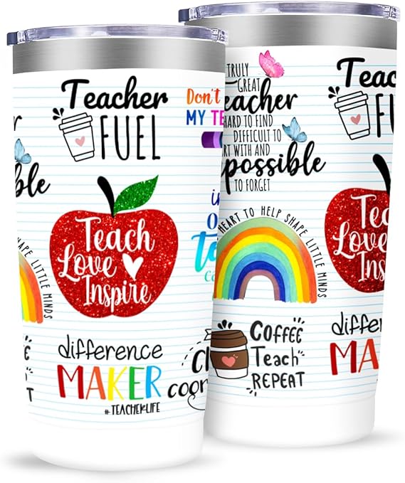 Teacher Gifts,Teacher Appreciation Gifts,Teachers Christmas Birthday Gift from Students,Back to School Gift for Women,20oz Stainless Steel Tumbler Cup