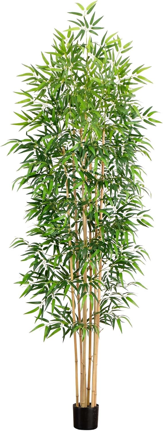 Nearly Natural 9ft. Artificial Bamboo Tree with Real Bamboo Trunks