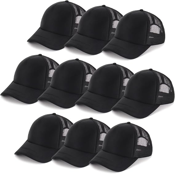 Ultrafun 10 Pack Trucker Hat Mesh Sublimation Blank Hats Adjustable Baseball Caps Hats for Men Women