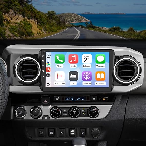 j Junsun Android 13 Car Radio Stereo for Toyota Tacoma 2016 2017 2018 2019 2020 2021 with CarPlay Android Auto Bluetooth GPS Navigation